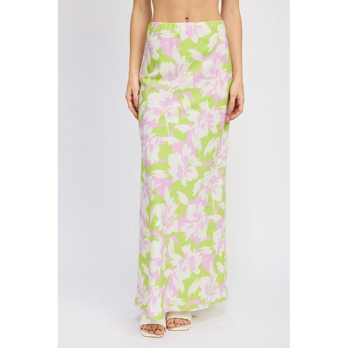 Maxi Floral Bias Skirt