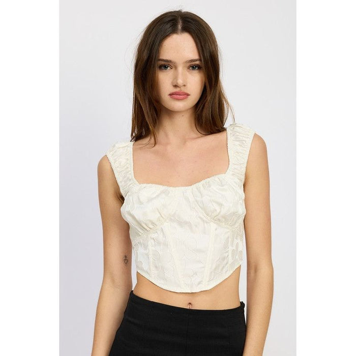 Puff Sleeve Corset Top