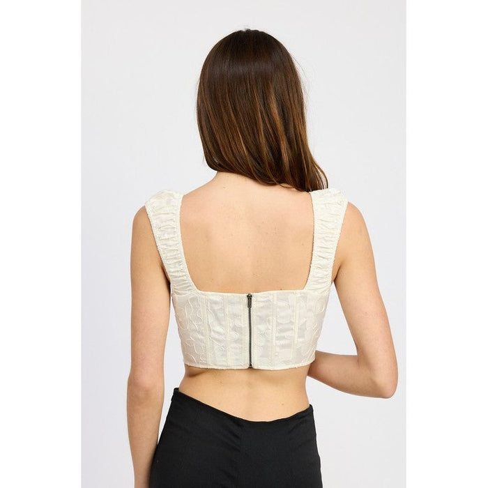 Puff Sleeve Corset Top