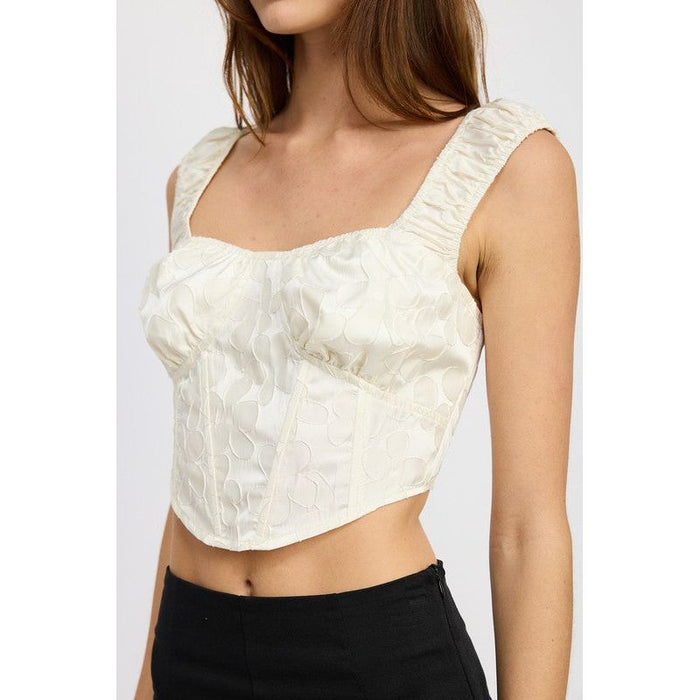 Puff Sleeve Corset Top