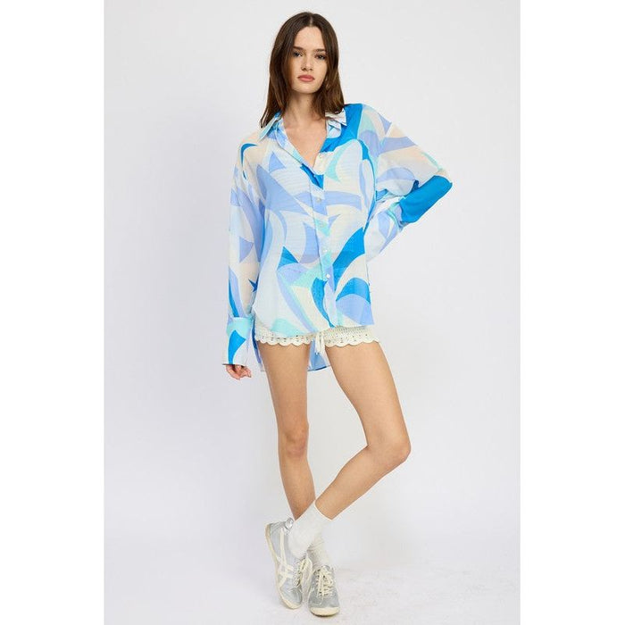 Printed Oversized Shirt