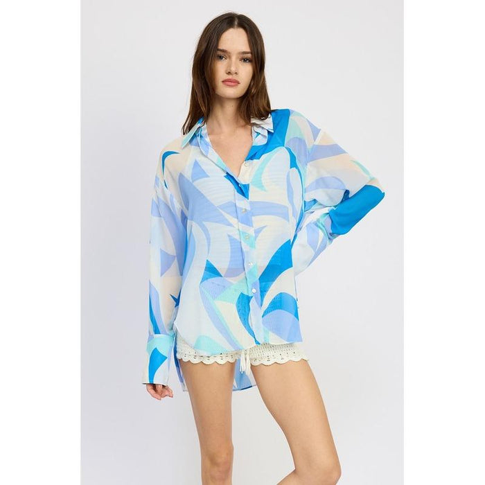 Printed Oversized Shirt