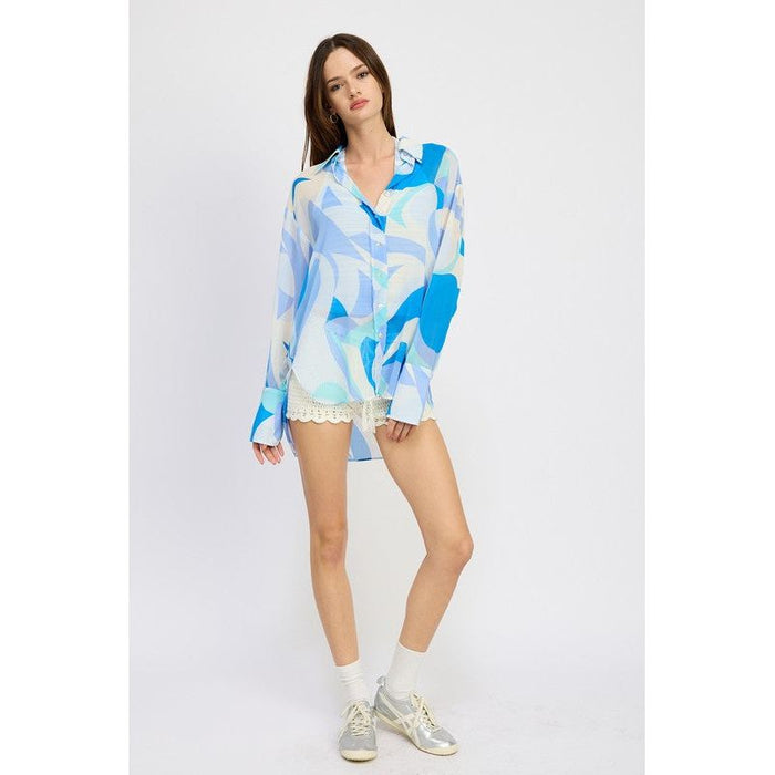 Printed Oversized Shirt