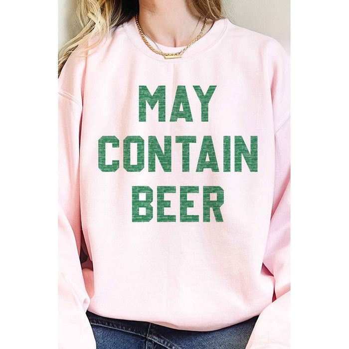 May Contain Beer St Patrick's Oversized Sweatshirt