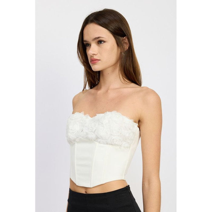 Corset Top With Lace Detail