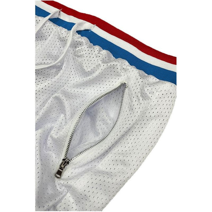 STRIPED BAND SOLID BASKETBALL SHORTS