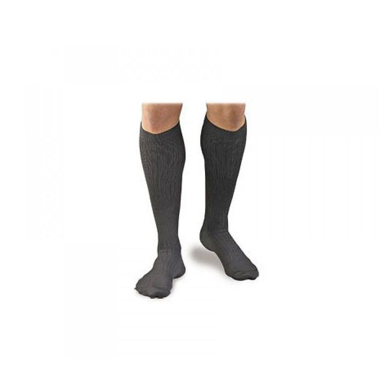 Activa Activa Mens Microfiber Pinstripe Dress Socks 20 30 mmHg Black Socks