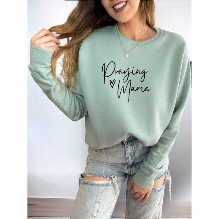 Praying Mama Premium Crewneck Sweatshirt