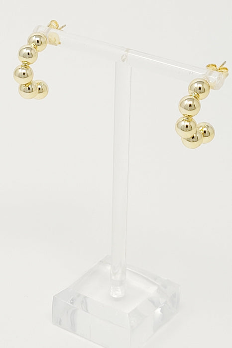 Golden Dots Hoop Earrings