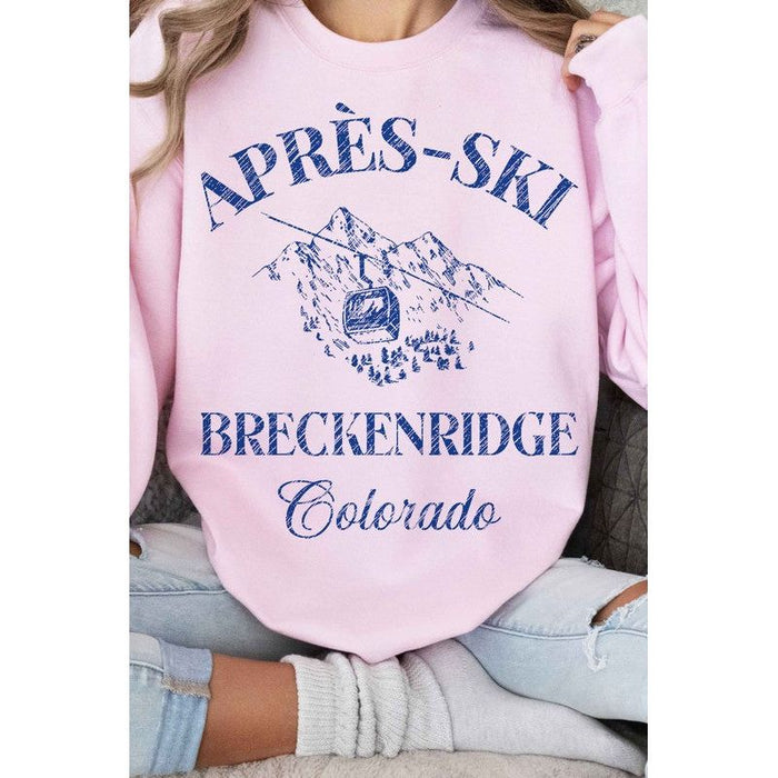 Apres Ski Breckenridge Colorado Graphic Sweatshirt