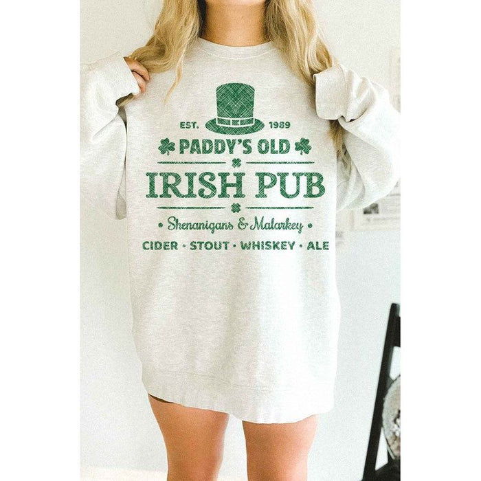 Irish Pub St Patricks Oversized Sweatshirt