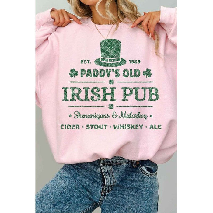 Irish Pub St Patricks Oversized Sweatshirt