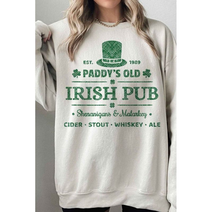 Irish Pub St Patricks Oversized Sweatshirt