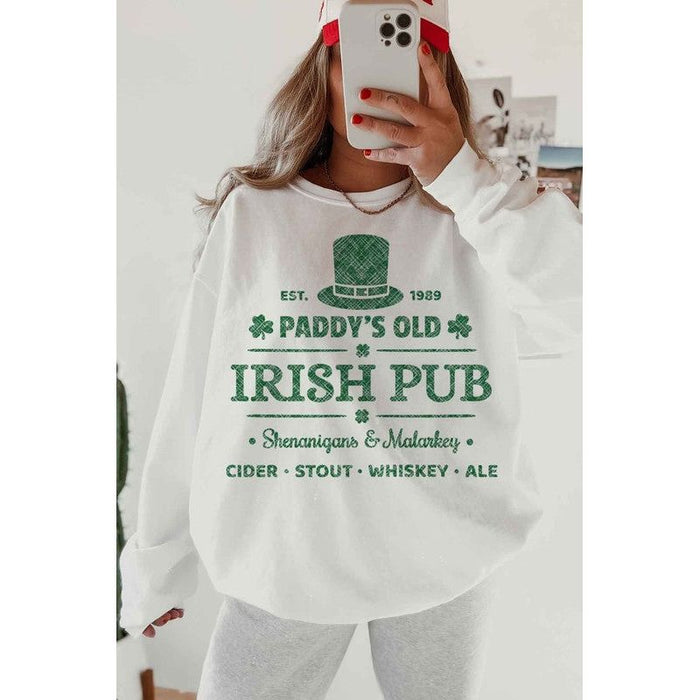 Irish Pub St Patricks Oversized Sweatshirt