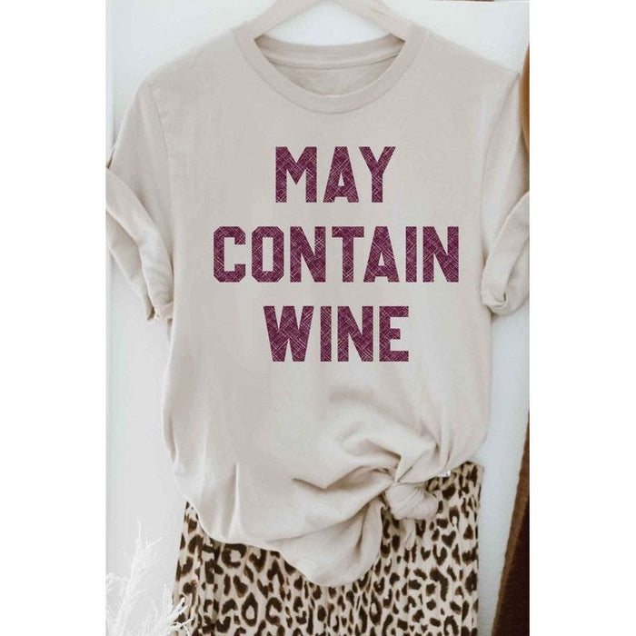 May Contain Wine Graphic Tee