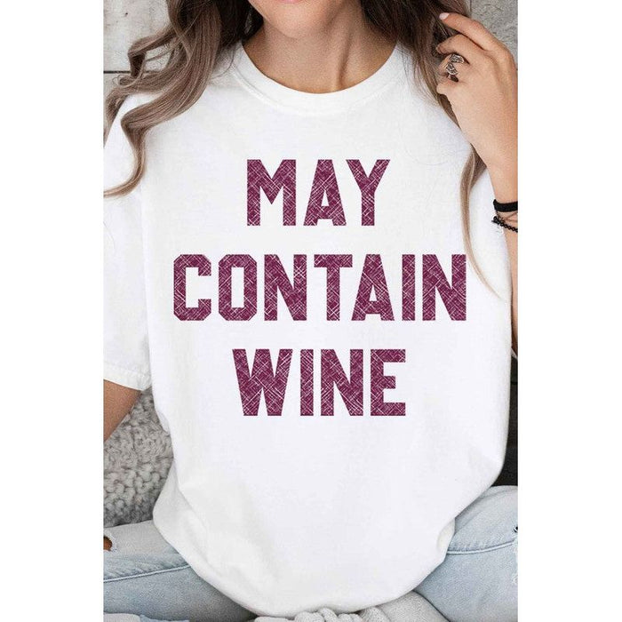 May Contain Wine Oversized Tee