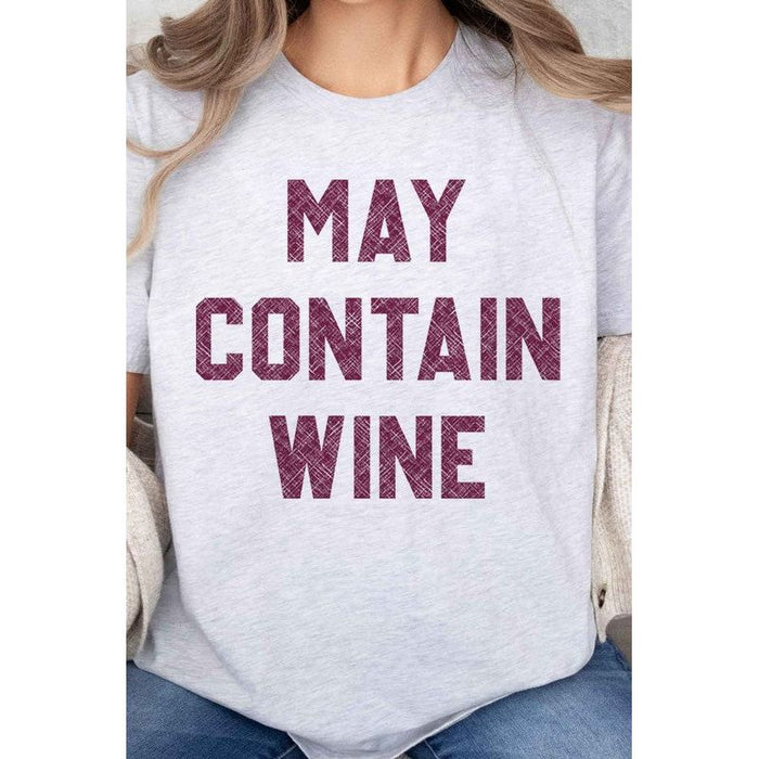 May Contain Wine Oversized Tee