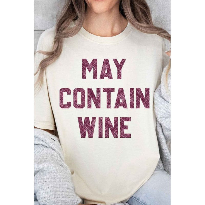 May Contain Wine Oversized Tee