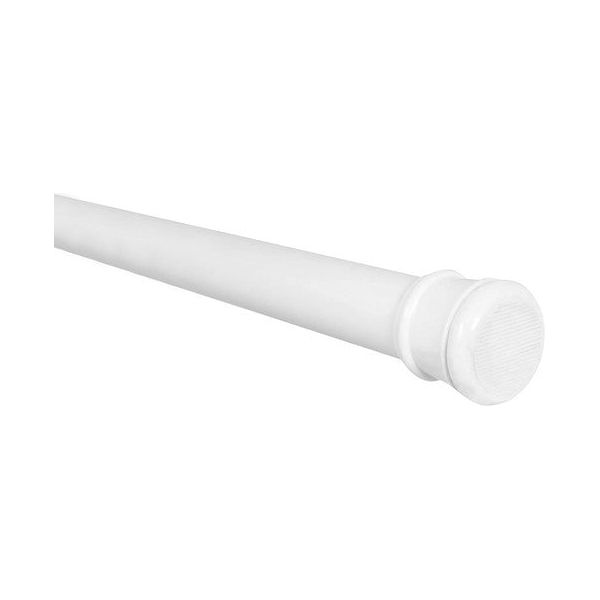 White Adjustable Tension Curtain Rod 41-76 inches