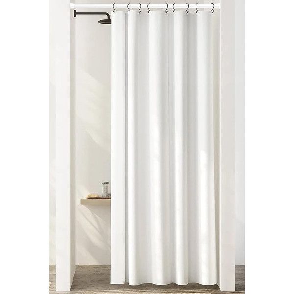 White Adjustable Tension Curtain Rod 41-76 inches