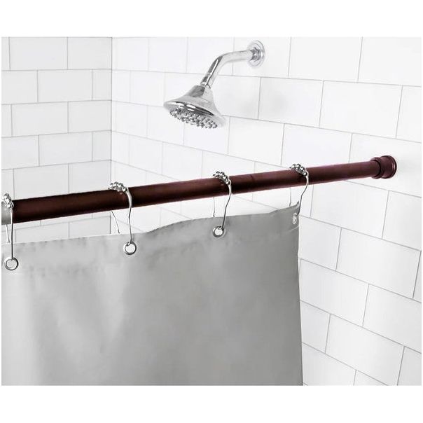 Burgundy Adjustable Tension Curtain Rod 41-76 in.