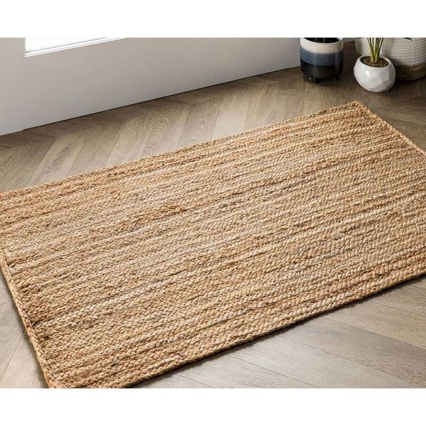 2x3 Feet Jute Hand-Woven Braided Door Mat Area Rug