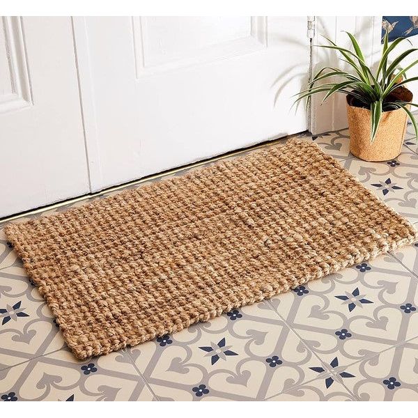 2x3 Feet Jute Hand-Woven Braided Door Mat Area Rug