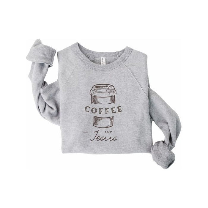 Coffee and Jesus Bella Canvas Crewneck Sweatshirt