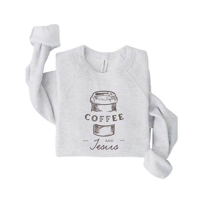 Coffee and Jesus Bella Canvas Crewneck Sweatshirt