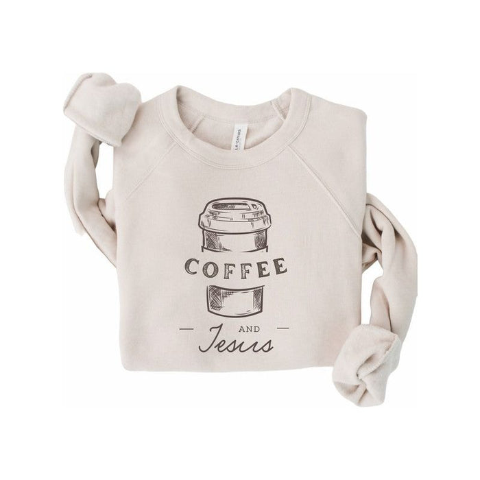 Coffee and Jesus Bella Canvas Crewneck Sweatshirt