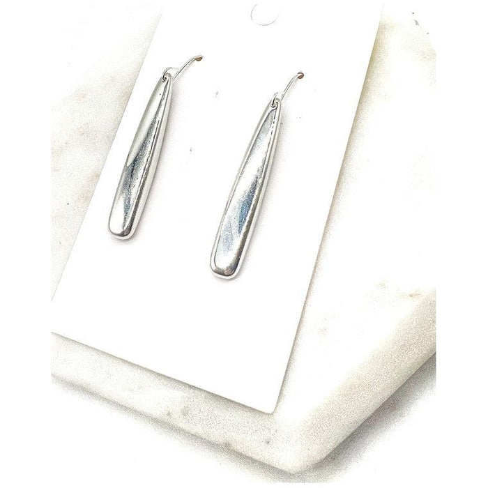 Silver Chrome Pixie Acrylic Earrings