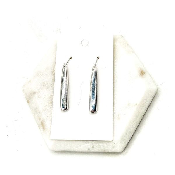 Silver Chrome Pixie Acrylic Earrings