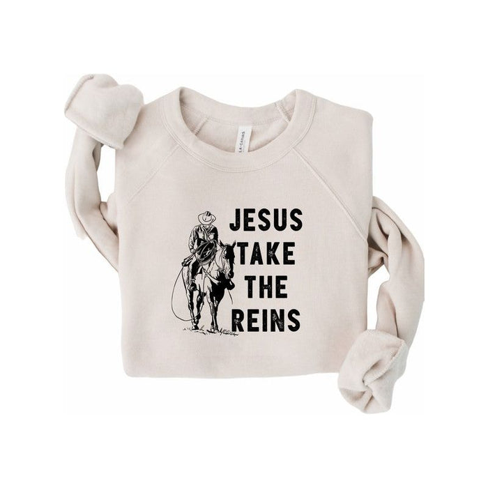 Jesus Take the Reins Premium Crewneck Sweatshirt