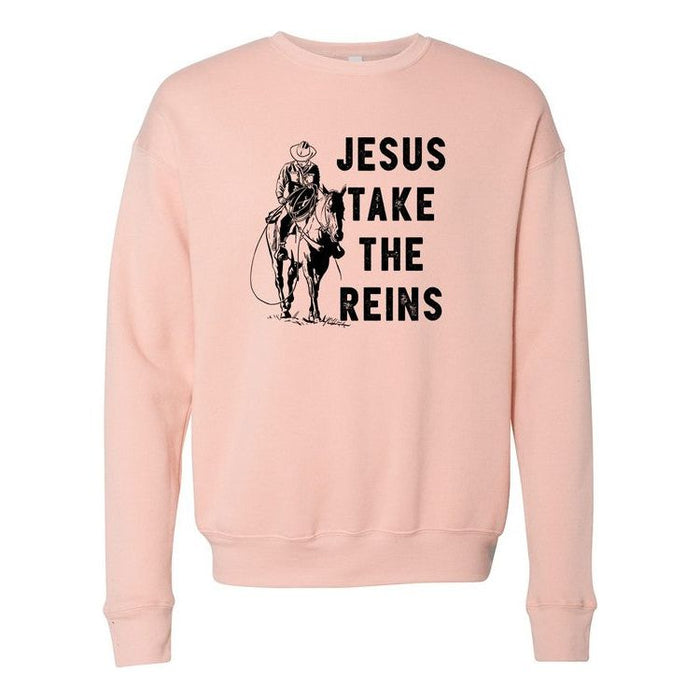 Jesus Take the Reins Premium Crewneck Sweatshirt