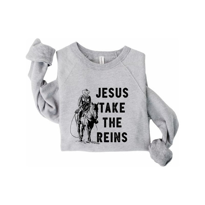 Jesus Take the Reins Premium Crewneck Sweatshirt