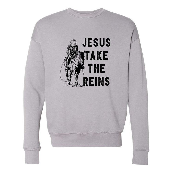 Jesus Take the Reins Premium Crewneck Sweatshirt