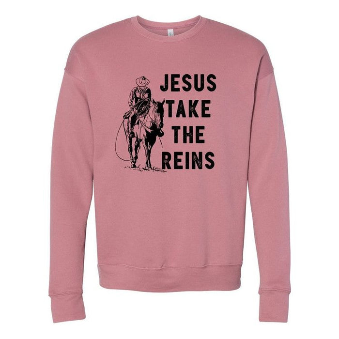 Jesus Take the Reins Premium Crewneck Sweatshirt