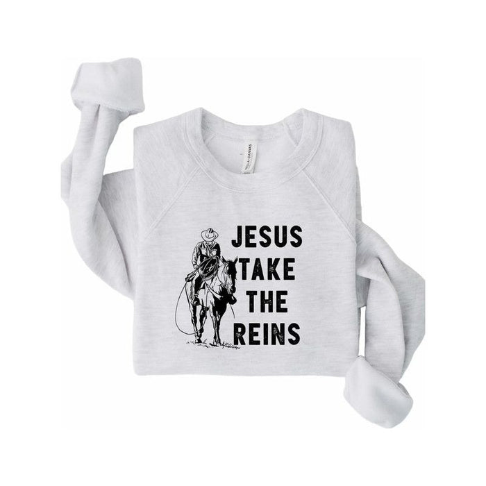 Jesus Take the Reins Premium Crewneck Sweatshirt