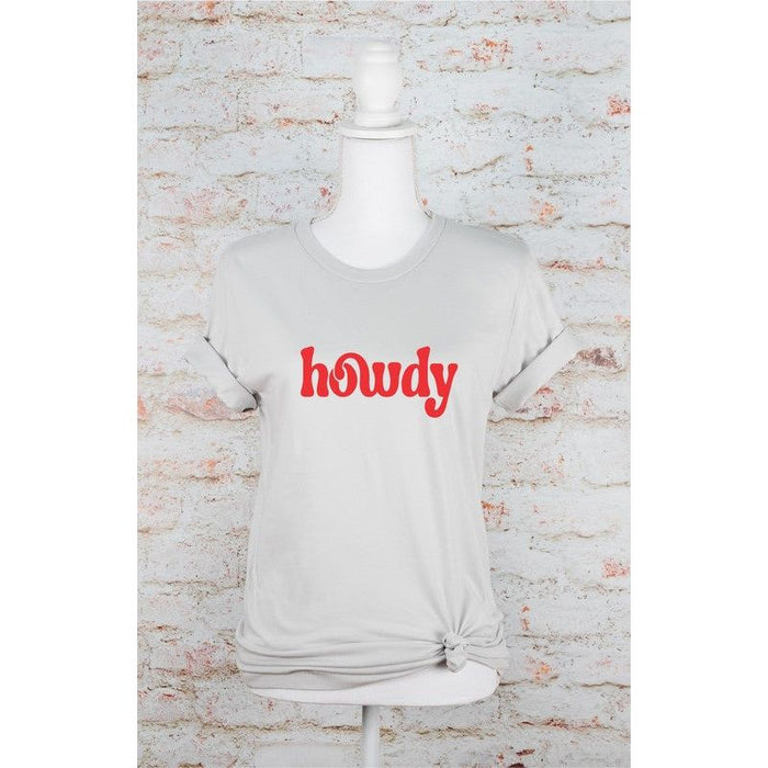 Red Print Howdy Graphic Tee