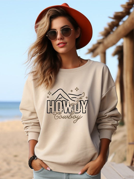 Howdy Graphic Crewneck Sweatshirt