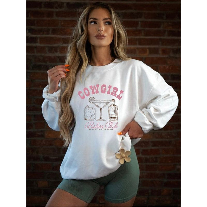 Cowgirls Babe Club Premium Graphic Sweatshirt