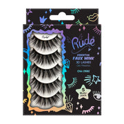 Rude Cosmetics Essential Faux Mink 3D Lashes 5 Multi-Pack False Eyelashes