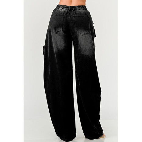 Athina Black washed out cargo pants