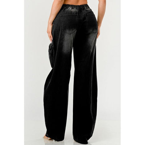 Athina Black washed out cargo pants