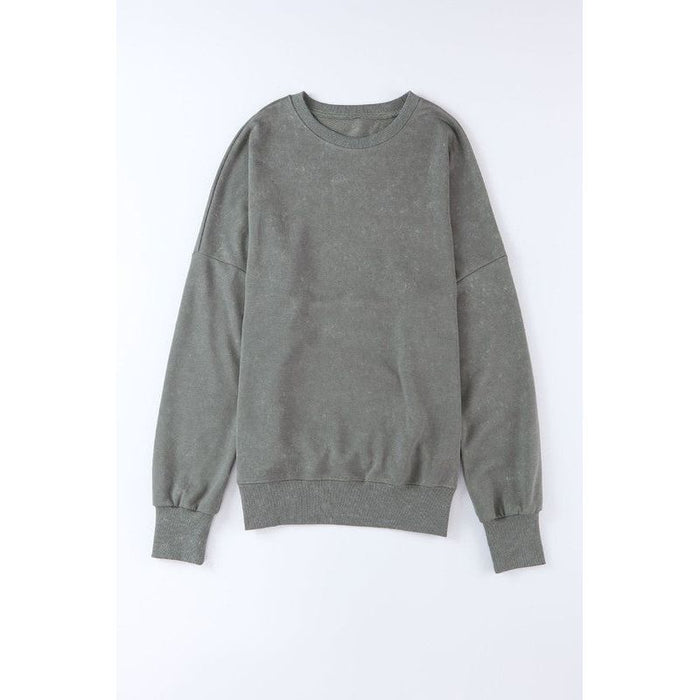 Light Washed Drop Shoulder Oversized Sweatshirt