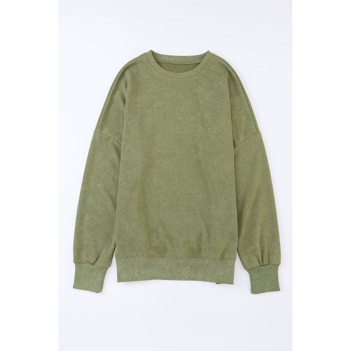 Light Washed Drop Shoulder Oversized Sweatshirt