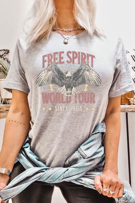 Free Spirit Eagle World Tour Graphic T Shirts