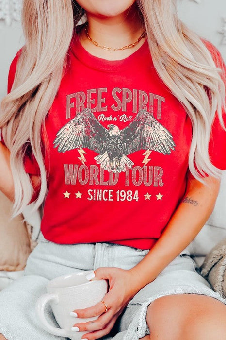 Free Spirit Eagle World Tour Graphic T Shirts