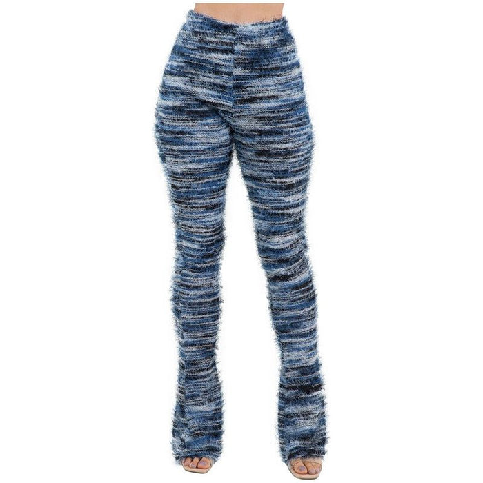 WOMEN COMFY FLUFFY KNIT LEGGINGSWEAT PANTS