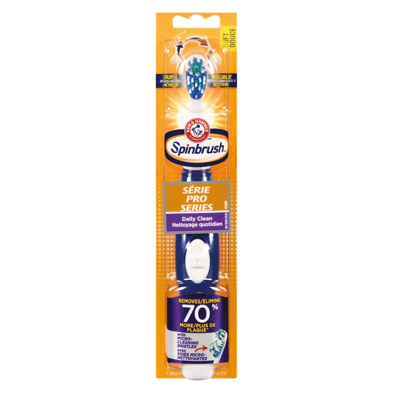 Spinbrush Spinbrush Arm & Hammer Pro Clean Soft Powered Toothbrush Toothbrushes White Smoke
